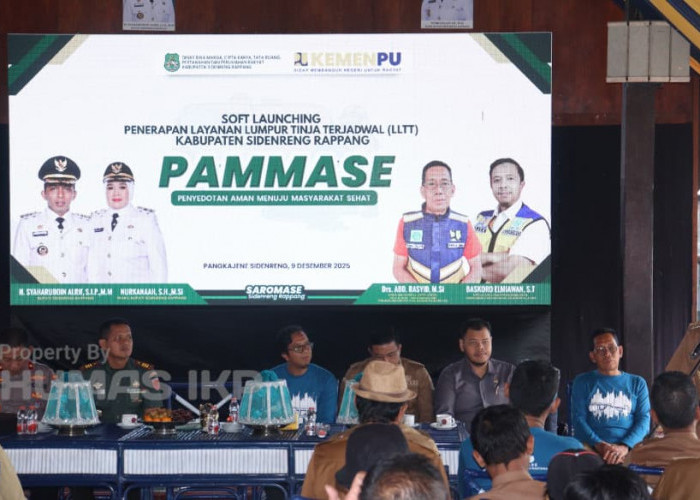 Soft Launching LLTT ‘PAMMASE’, Bupati Sidrap Dorong Optimalisasi Layanan Sanitasi