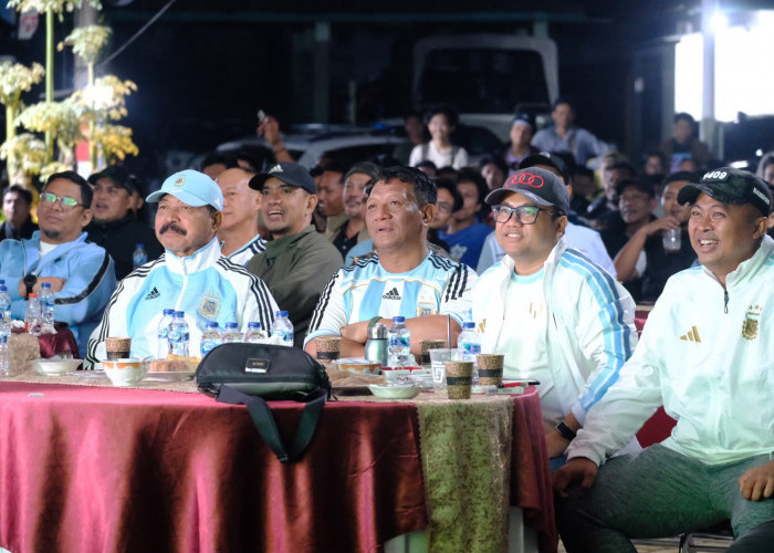 Nobar Piala Dunia di Kodim, Wabup DM Girang Argentina ke Final
