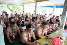 Raker di Lesehan Waduk Bili-bili, Kwarcab Pramuka Gowa Matangkan Program 2026