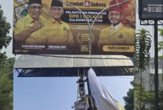 Baliho Ucapan Pelantikan Pengurus Golkar Sulsel Diduga Ditertibkan Pemkot Palopo Tanpa Pemberitahuan 