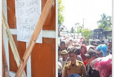 Ratusan Warga Laikang Segel Kantor Desa, Tolak Pembangunan Kawasan Industri