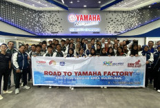 Road to Yamaha Factory,   SJAM Ajak 15 SMK Sulselbar Saksikan Perakitan Motor dari Awal hingga Distribusi
