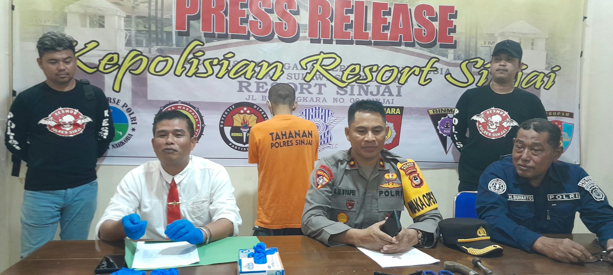 Press Release Polres Sinjai Pengungkapan Kasus Curanmor dan Curat