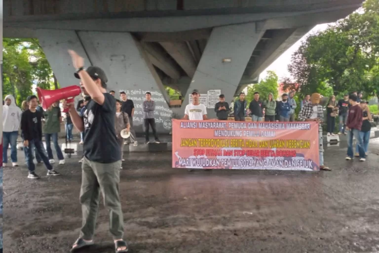 Pemuda dan Mahasiswa Makassar Suarakan Pemilu Damai