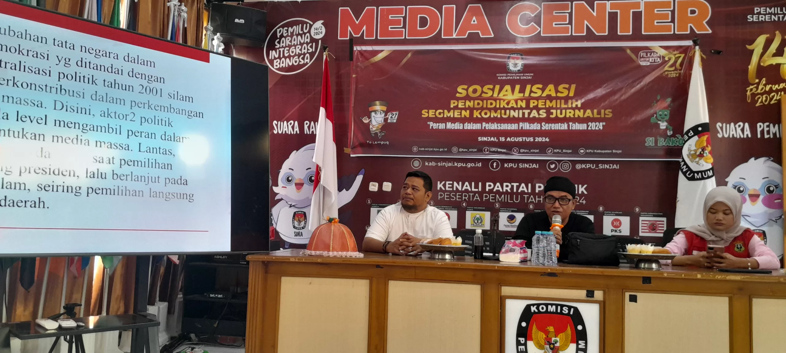 KPU Sinjai Sosialisasikan Peran Media Sukseskan Pilkada Serentak 2024