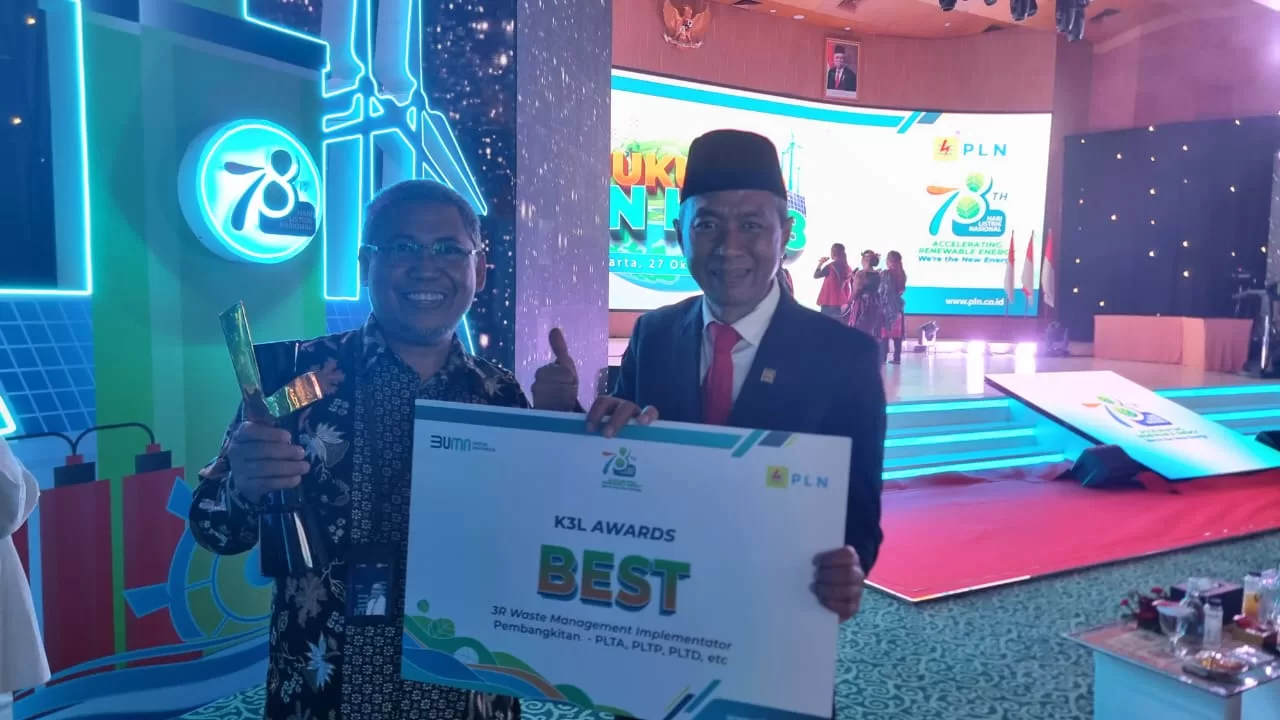 PLN IP UPDK Tello raih Pengharaan K3L Awards Kategori Best 3R Waste Management Implementator Pembangkitan