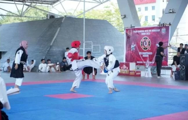 Kontingen Kecamatan Ujung Pandang Berjaya di Cabor Kempo Ketegori Embu Tandoku Putra di Porkot 2023