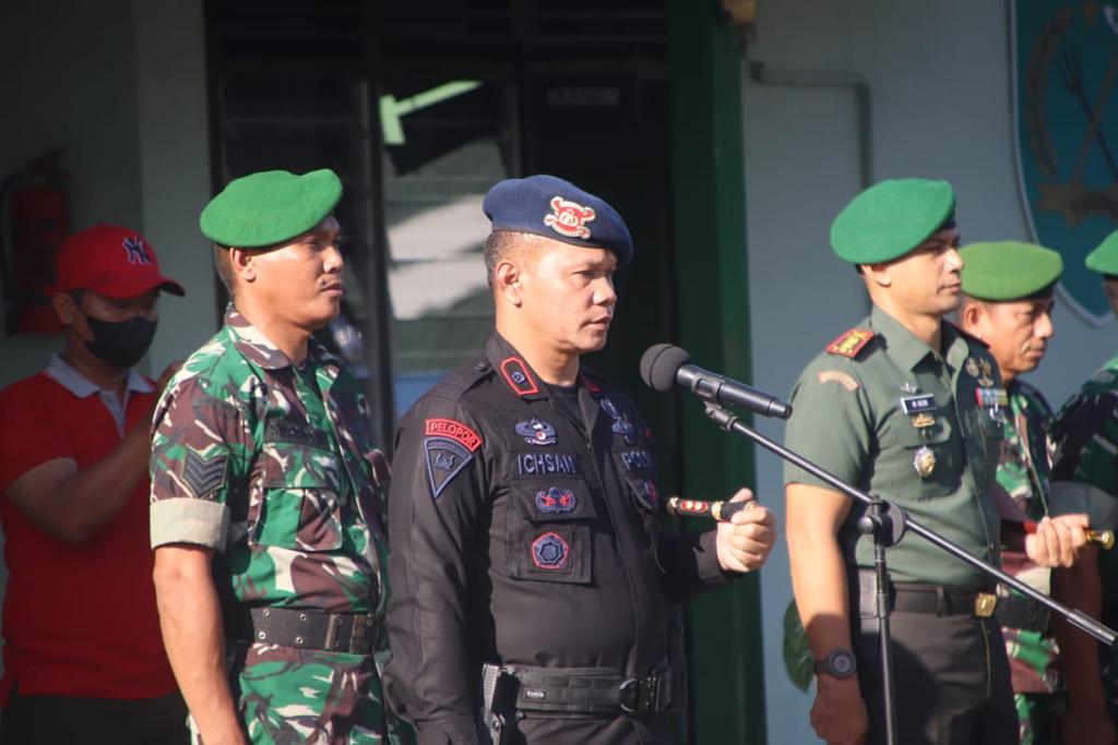 Antisipasi Cuaca Ekstrem, Brimob Dan Kodim 1407 Bone Gelar Apel Sinergitas TNI-Polri di Makodim Bone