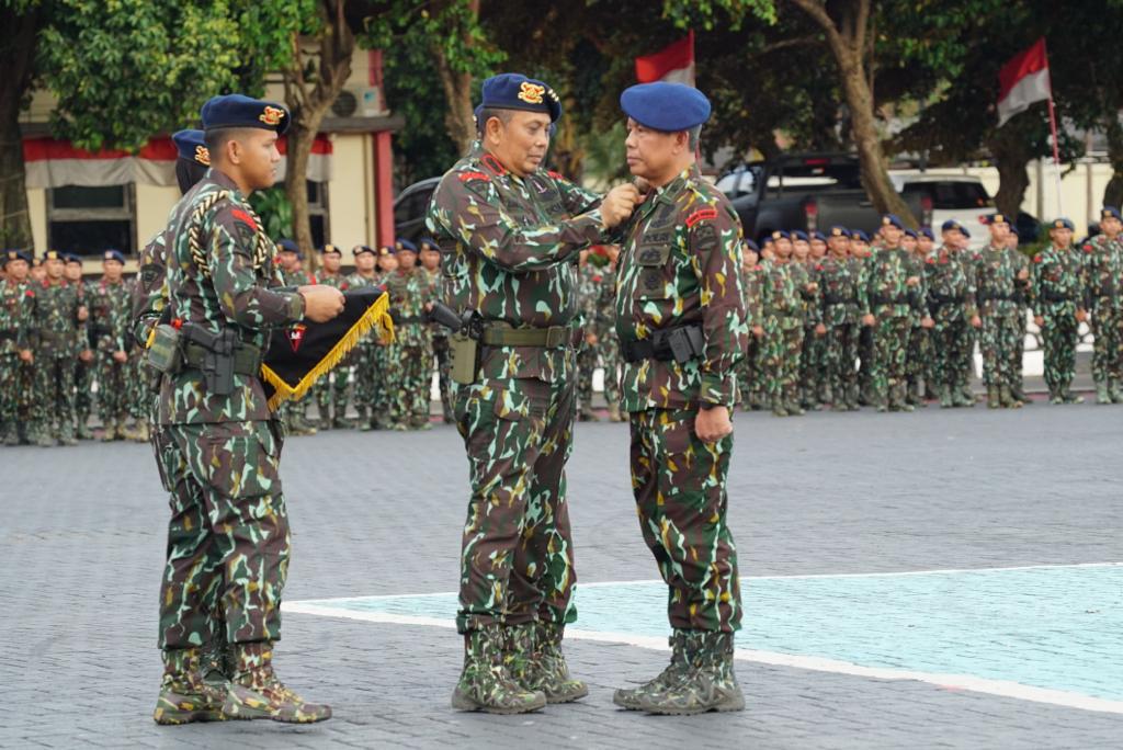 Danyon Brimob Bone Hadiri Upacara Sertijab dan  Pisah Sambut Danpas Pelopor Korbrimob di Depok