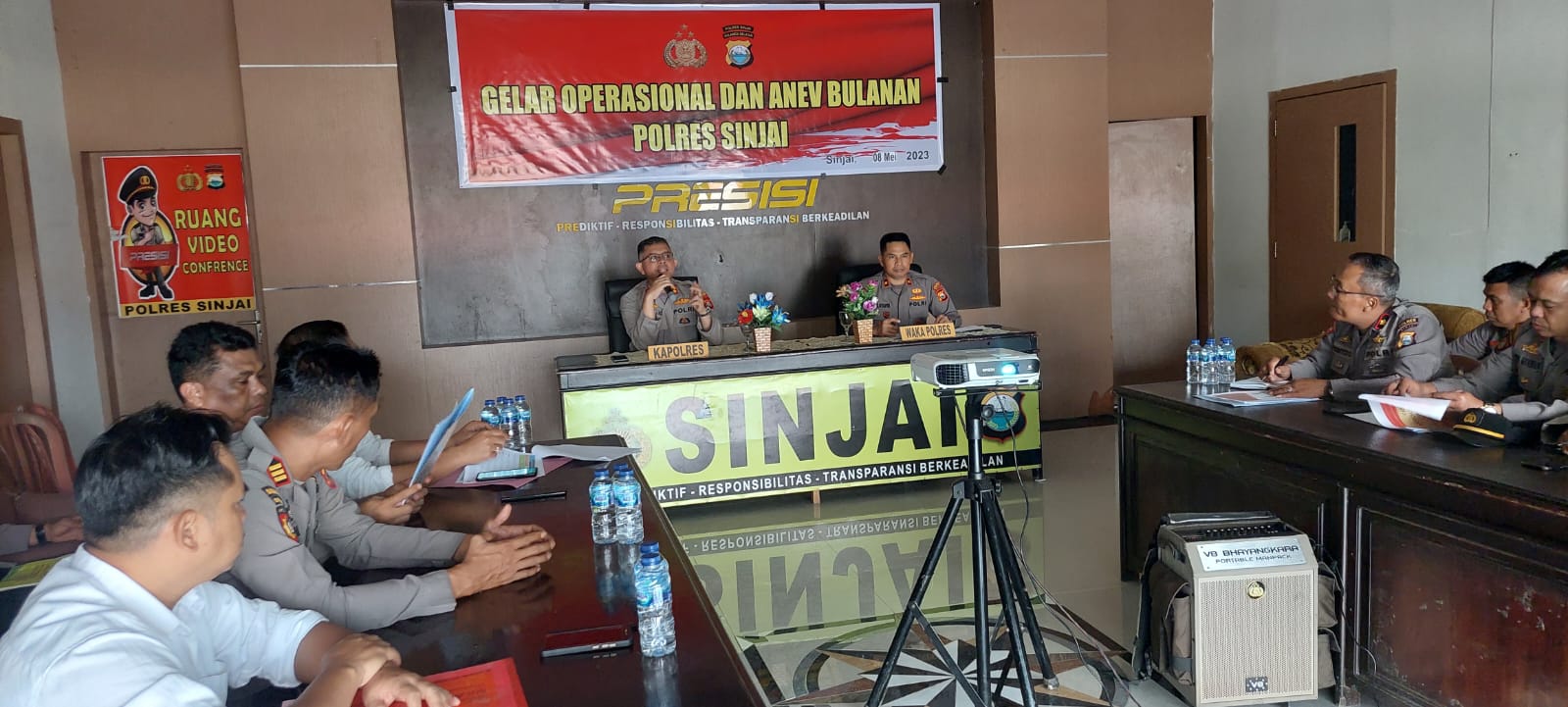 Kapolres Rachmat Pimpin Rapat Operasional Bulanan, Analisa dan Evaluasi Kinerja Jajaran