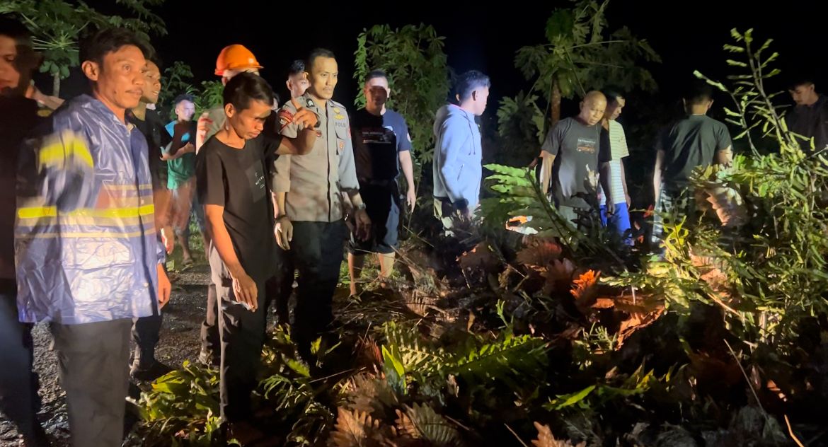 Brimob Batalyon C Pelopor Gerak Cepat Evakuasi Pohon Tumbang Di Jalan Poros Bone &#8211; Sinjai