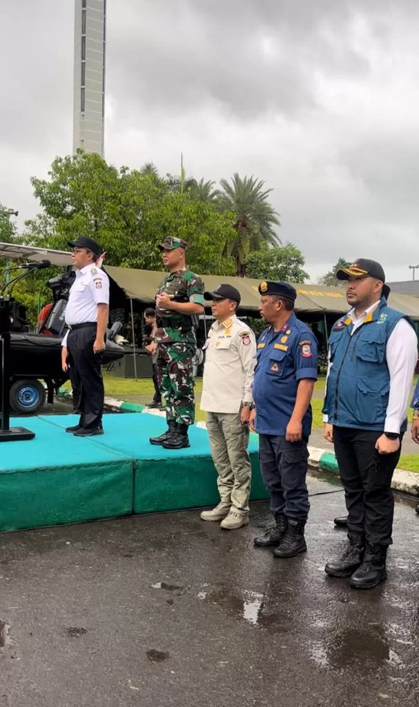 Kasatpol PP Dampingi Wali Kota Apel Siaga Bencana