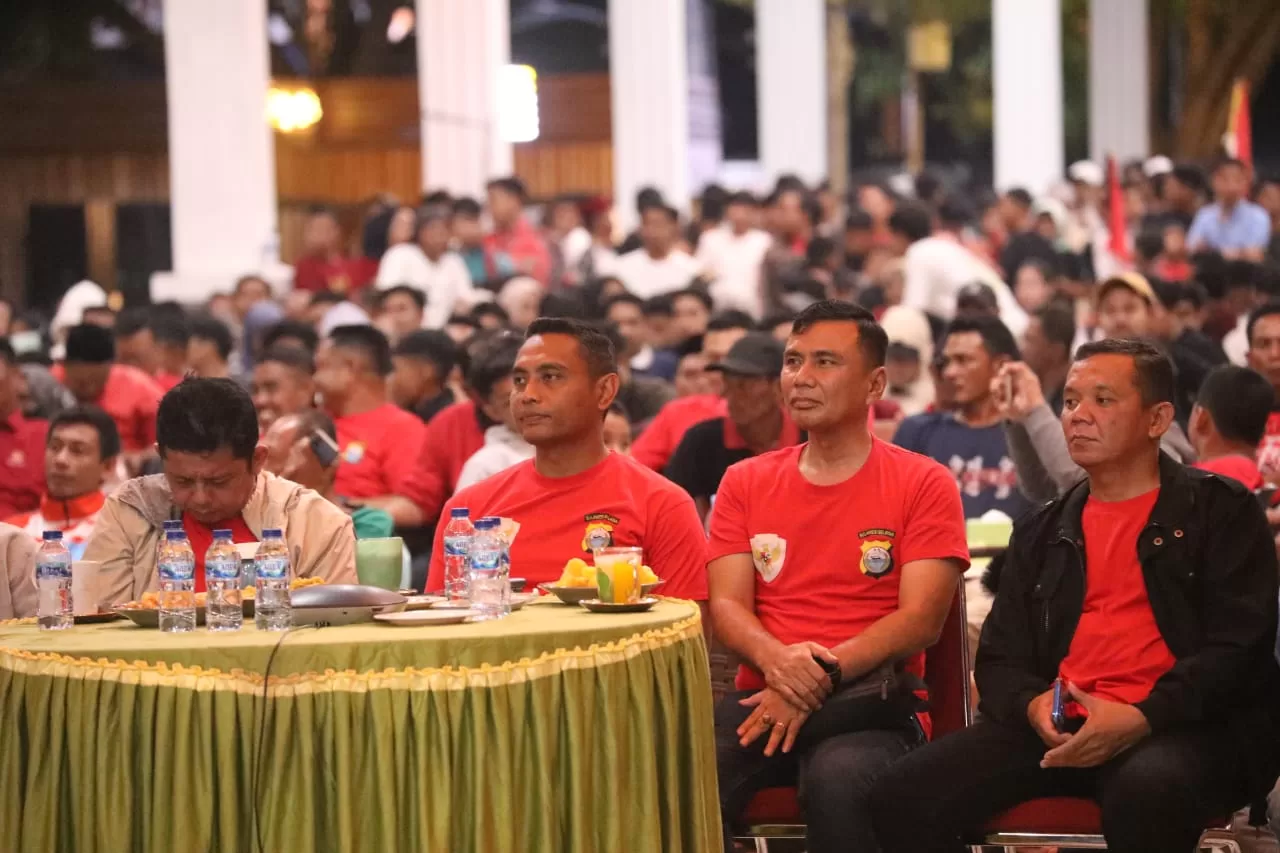 Kolaborasi Serikat Buruh &#8211; Huadi Group &#8211; Forkopimda Gelar Nobar Semifinal Indonesia Vs Uzb