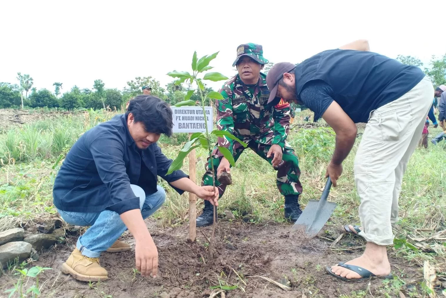 Huadi Group Kolaborasi Kodim 1410 Bantaeng Penanaman Pohon Serentak