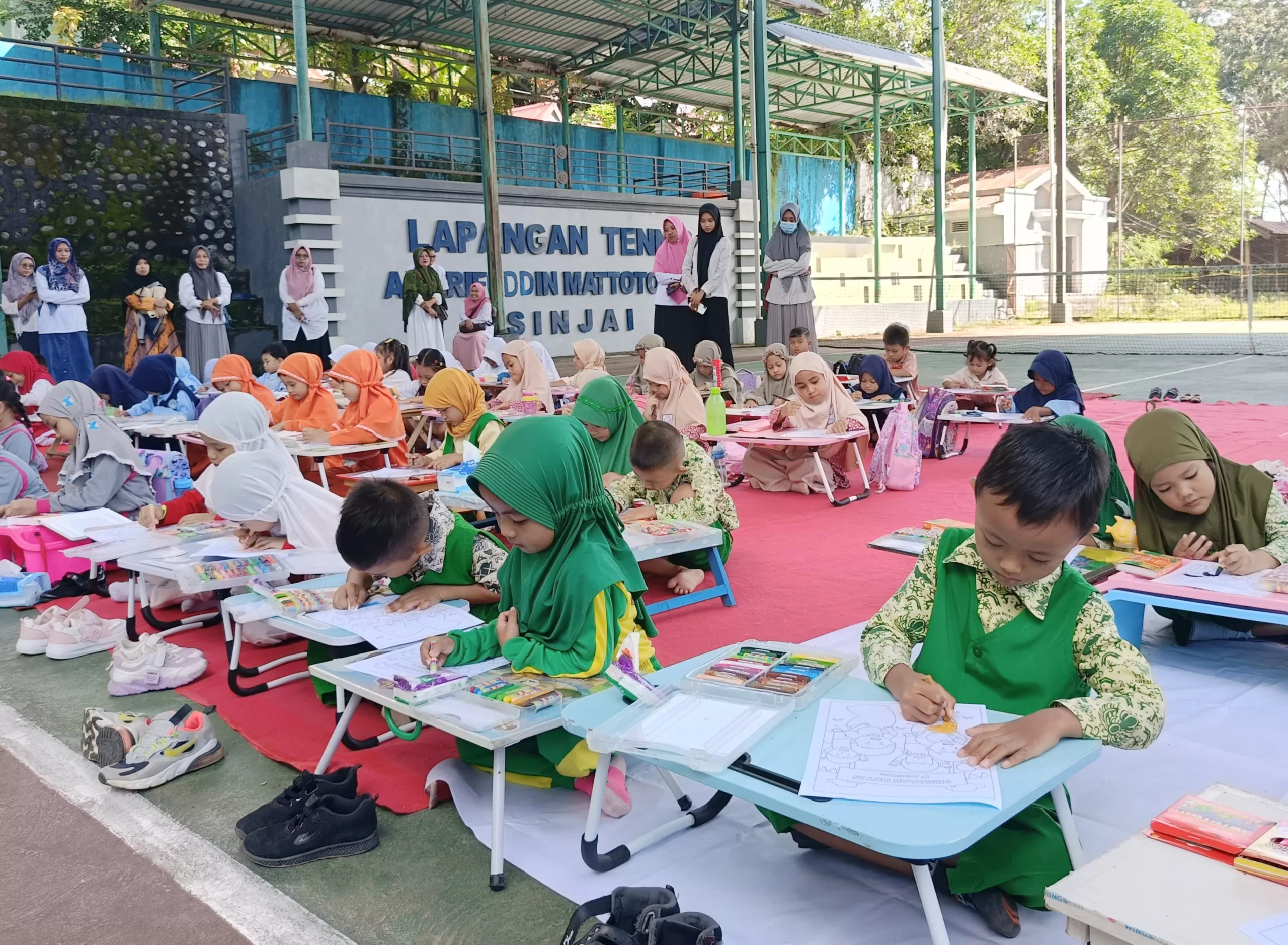 Kolaborasi DP3AP2KB dengan Dispusip, Sambut HUT Ke-79 RI Gelar Lomba Mewarnai Tingkat Taman Kanak-kanak