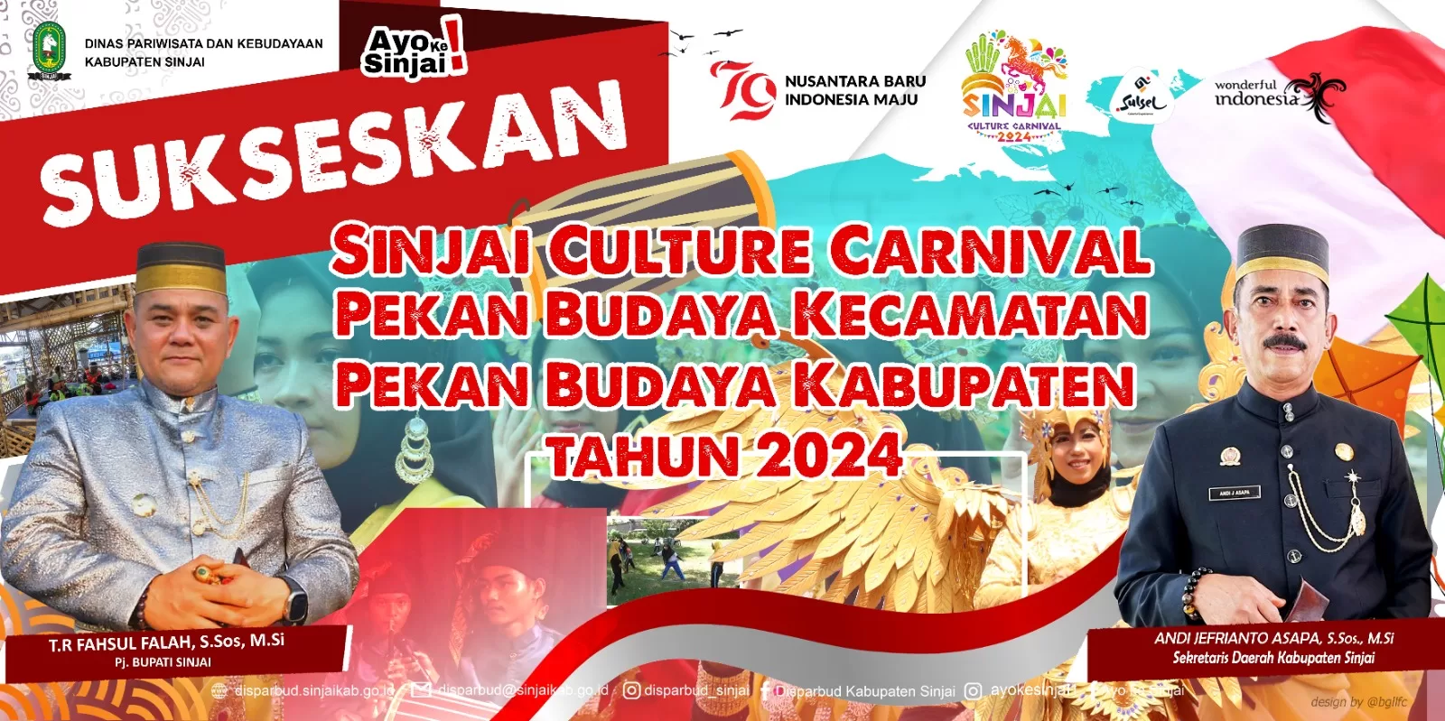 Peringati HUT Ke-79 Kemerdekaan RI, Disparbud Sinjai Gelar Event Pekan Budaya Kecamatan dan Sinjai Culture Car