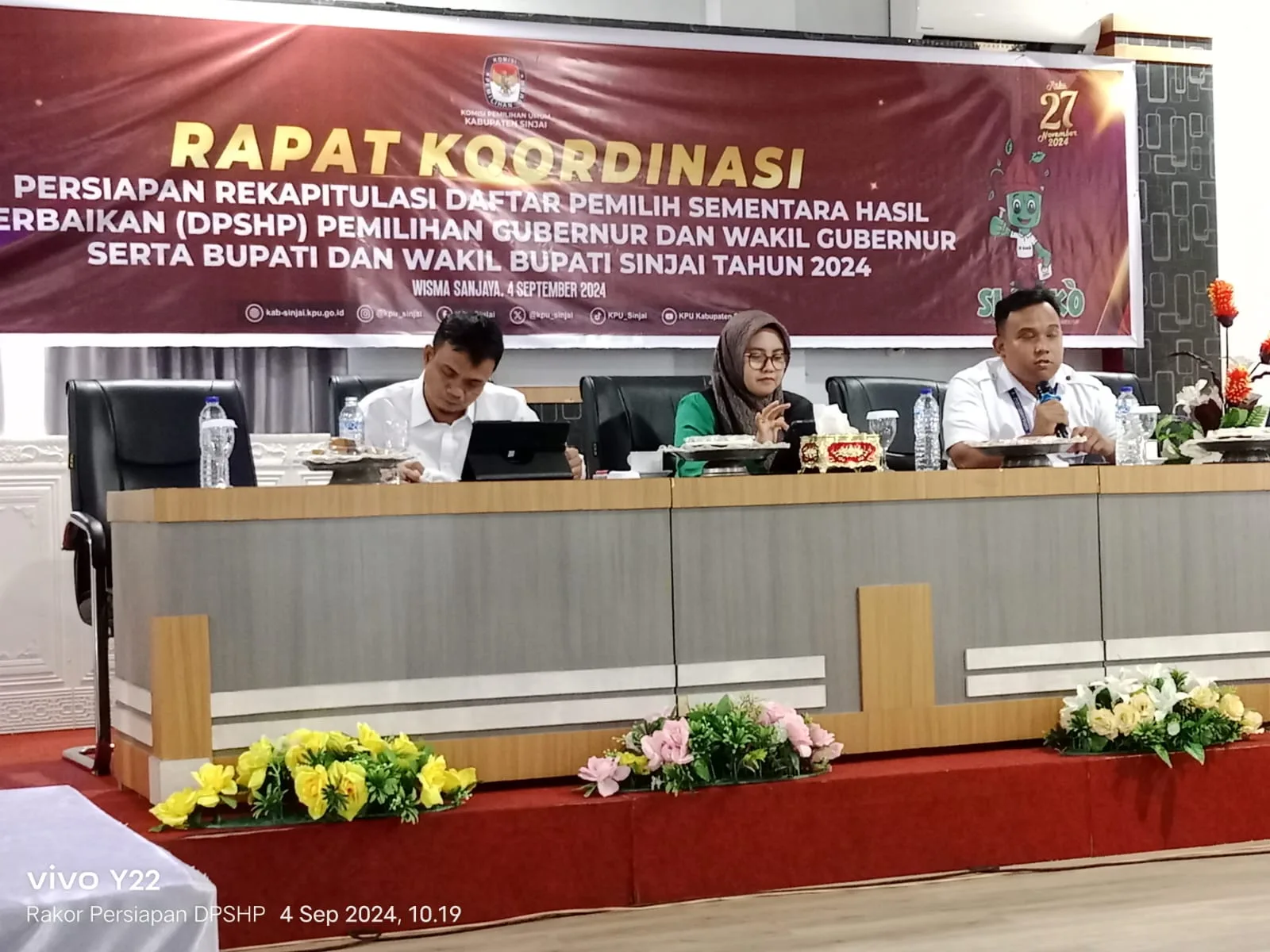 KPU Sinjai Gelar Rakor Persiapan Rekapitulasi Daftar Pemilih Sementara Hasil Perbaikan