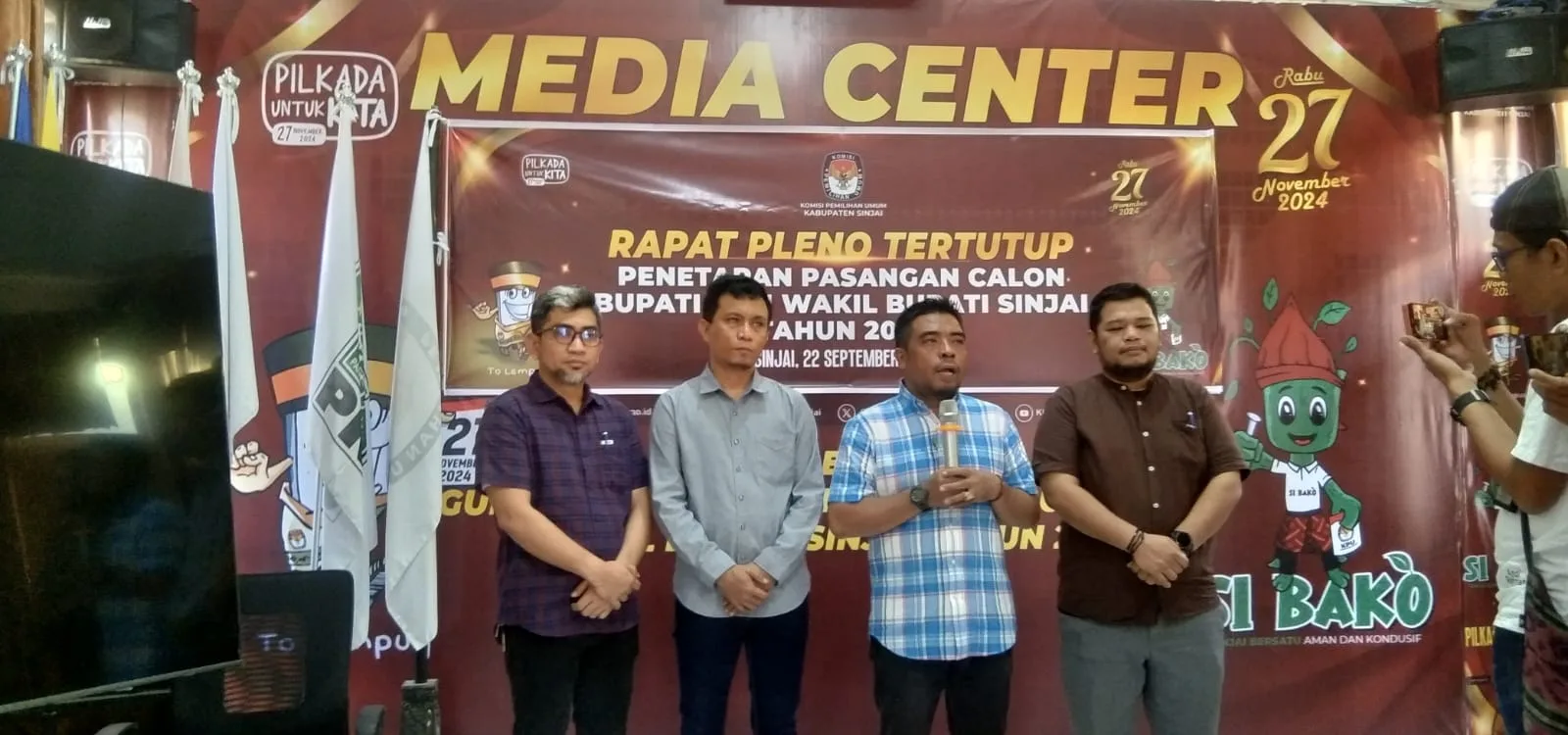 KPU Sinjai Tetapkan Empat Paslon Memenuhi Syarat Ikuti Kontestasi Pilkada Serentak 2024