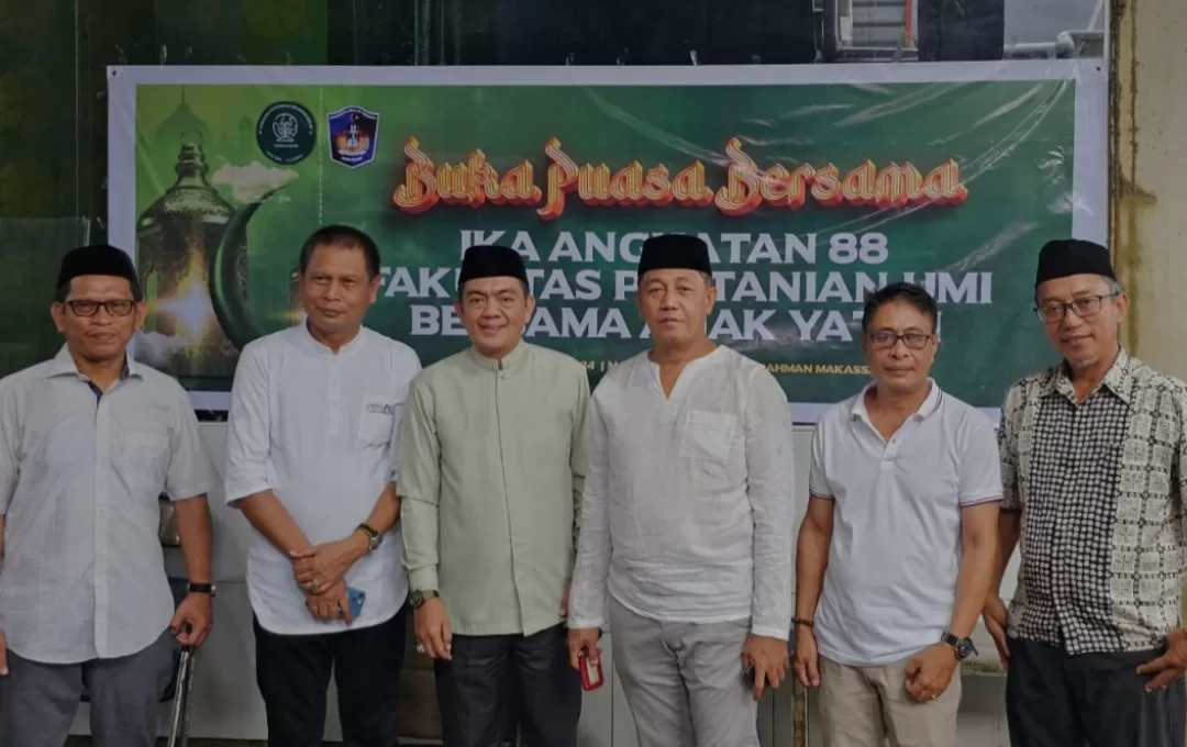 Jadi Program Rutin, IKA Angkatan 88 Fakultas Pertanian UMI Gelar Buka Puasa bersama Anak Yatim