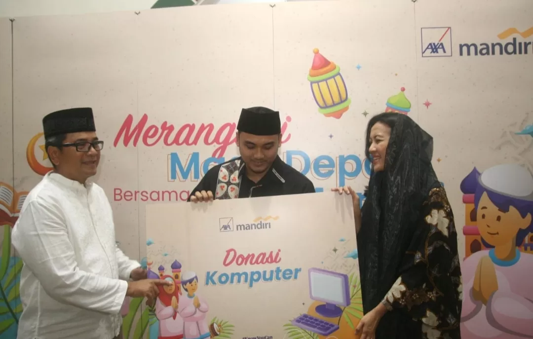 Berbagi Berkah Ramadan, AXA Mandiri Sumbangkan Sarana Pendidikan dan Literasi Keuangan ke Ponpes Al-Washiyyah