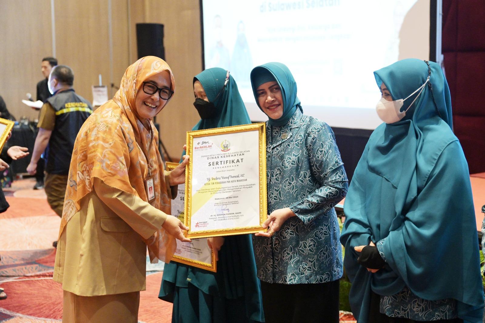 Indira Berdedikasi Sukseskan Pengendalian Penyakit, Sabet Penghargaan dari TP PKK Provinsi Sulsel