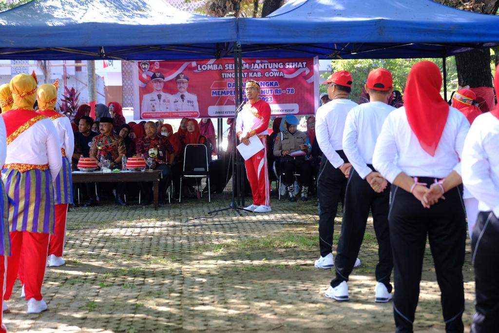 SKPD Pemkab Gowa Adu Kompak di Ajang Lomba Senam Jantung Sehat