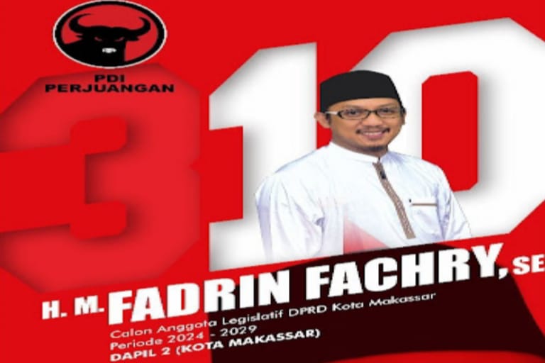 Maju di Dapil 2 Makassar, Fadrin Fachry Ingin Jadi Abdi Masyarakat Lewat PDIP