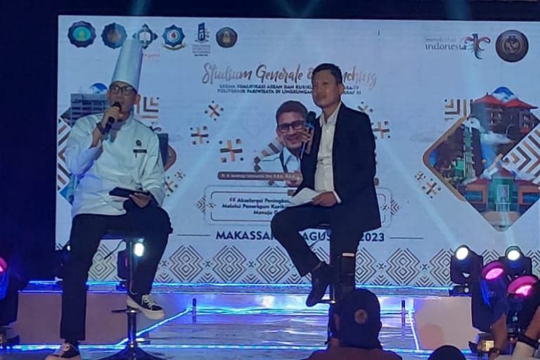 Hadiri Lauching Skema Kualifikasi Association of Southeast Asian Nations MRA-TP, Sandiaga Harap Mahasiswa Perk