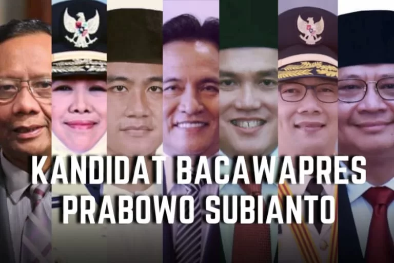 Tujuh Kandidat Bacawapres Prabowo Subianto, Mulai Menteri hingga Kepala Daerah