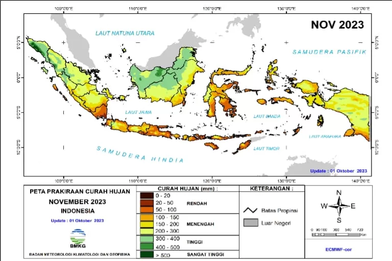 Ancaman El Nino di Indonesia hingga Maret 2024, BMKG: November Akan Hujan