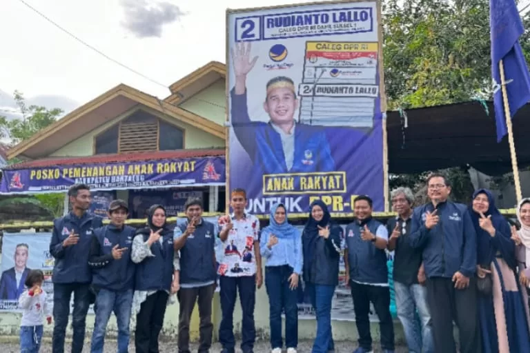 Perlebar Jaringan Pemenangan, Rudianto Lallo Bangun Posko di Bantaeng