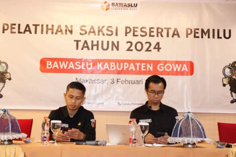 Bawaslu Gowa Latih Ratusan Saksi Peserta Pemilu