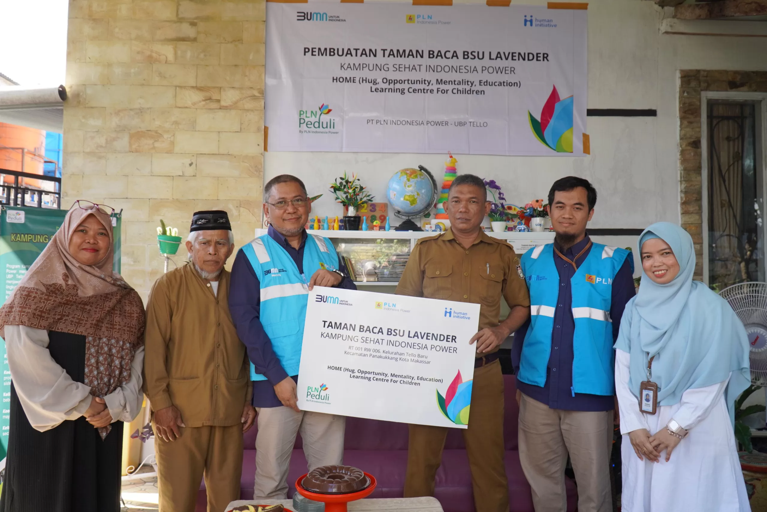 Peringati Hari Anak Nasional, PLN IP UBP Tello Resmikan Taman Baca BSU Lavender HOME Children