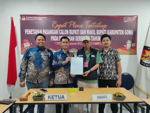 KPU Tetapkan Kontestan Pilkada Gowa 2024, AuraMa Head to Head Kontra HatiDamai