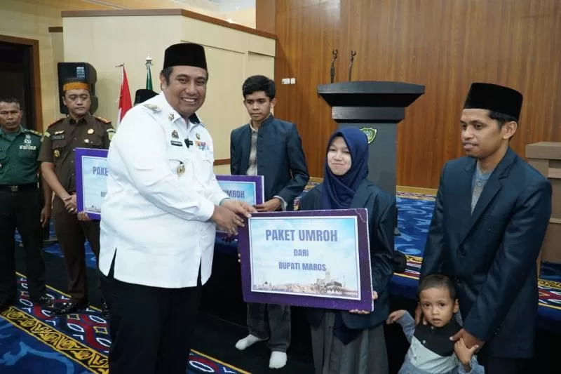 Berhasil Raih Emas di MTQ Tingkat Provinsi, Tiga Kafilah Maros Diberi Hadiah Umrah