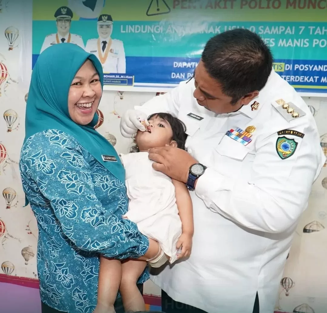 Maros Tertinggi Cakupan PIN Polio di Sulsel